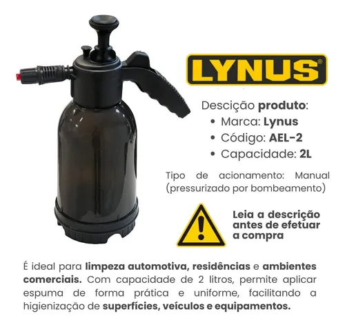 APLICADOR DE ESPUMA MANUAL | 2L | AEL-2 - LYNUS